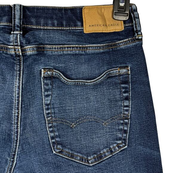 American Eagle Mens SZ 29x30 Original Bootcut Jeans Zip-Fly Stretch Airflex + - Picture 6 of 11